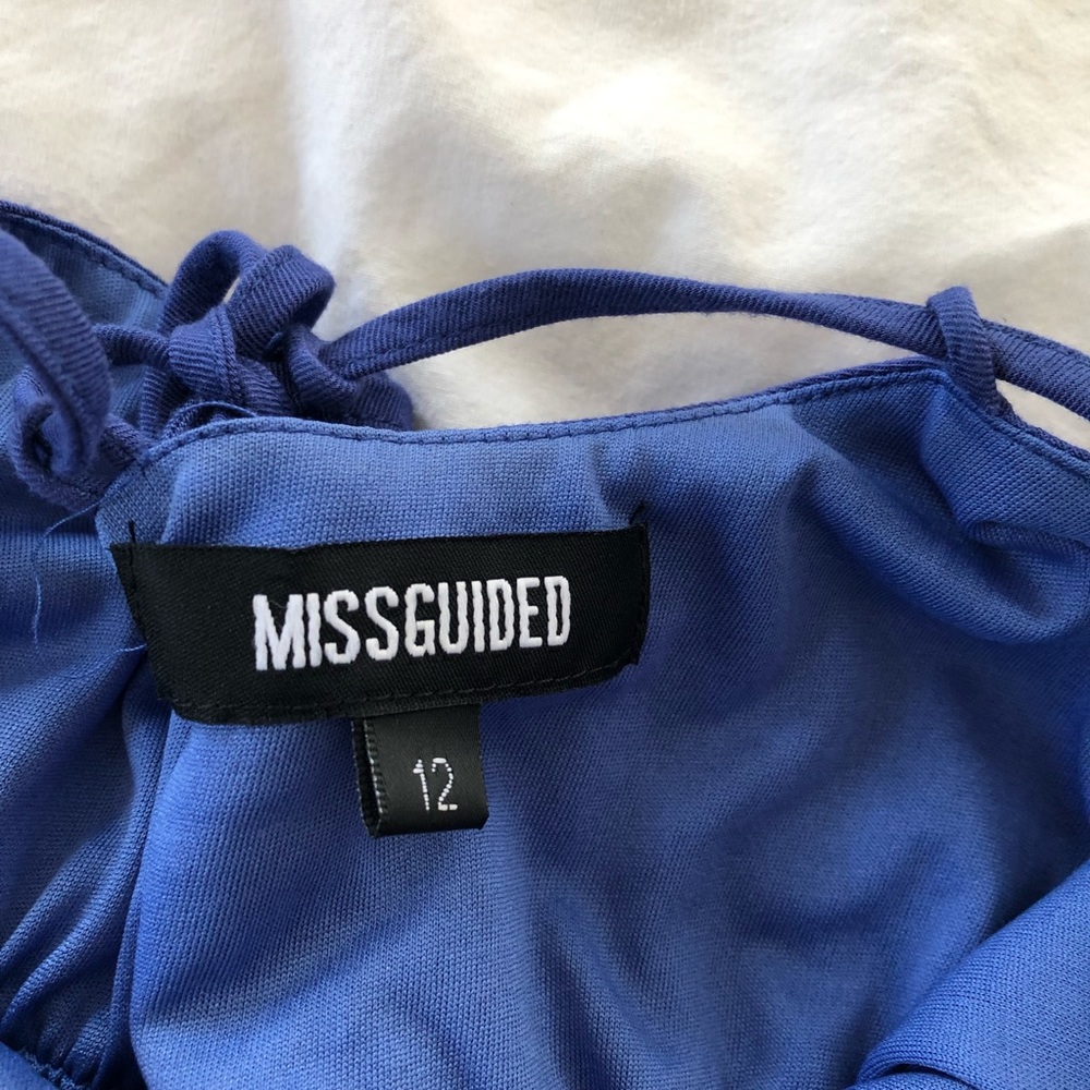 Missguided Blue Lace Mini Dress - Picture 5 of 7